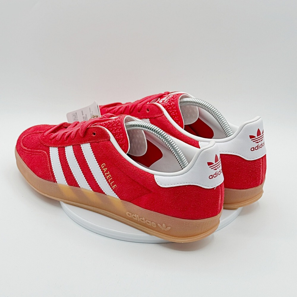 Adidas Gazelle Indoor Shoes Size 9.5 Mens Better Scarlet White Gum JI2063, NEW - Picture 8 of 13